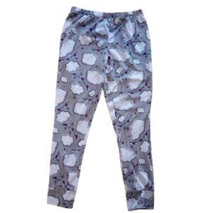 ---  Gray White PJ Pajamas Pants Bottoms Girl Size 14